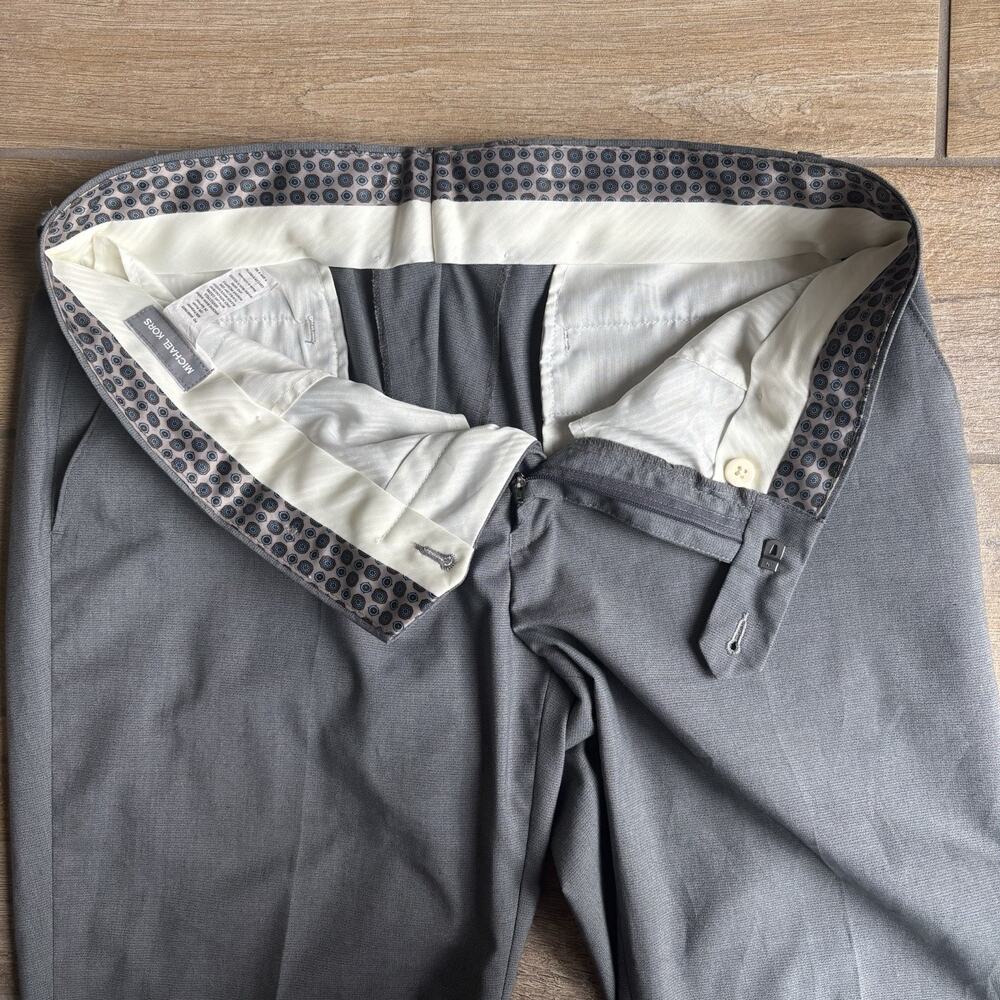 Michael Kors Mens Size 34x30 Dress Pants Gray Classic Fit Performance - Picture 5 of 15